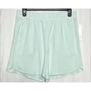 Z By Zella Women's Westerly Woven Elastic-Waist Shorts - Mint Green